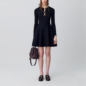 Bow Knit Mini Dress