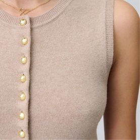 Button-Down Knitted Vest