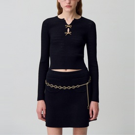 Bow Pointelle Knit Top