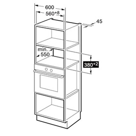 20L 800W Integrated Microwave