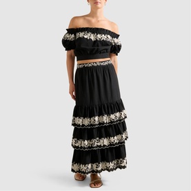 Blaire Embroidered Cropped Top