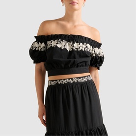 Blaire Embroidered Cropped Top