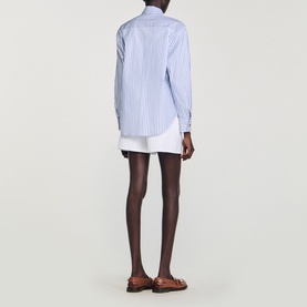 Striped Pussybow Blouse