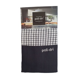 Poli-Dri Black Cotton Waist Apron
