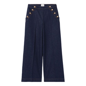 Wide-Leg Denim Jeans