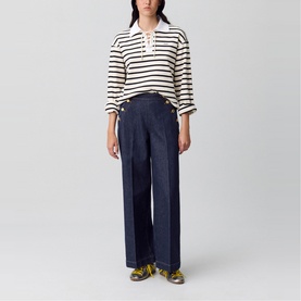 Wide-Leg Denim Jeans