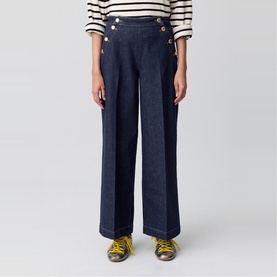 Wide-Leg Denim Jeans
