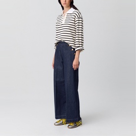 Wide-Leg Denim Jeans