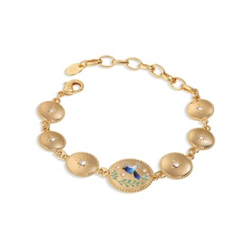 Bird Enamel Link Bracelet