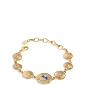 Bird Enamel Link Bracelet