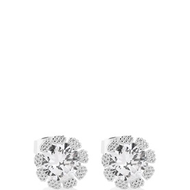 Flower Stone Stud Earrings
