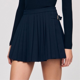 Pleated Flared Skort