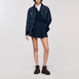 Pleated Flared Skort