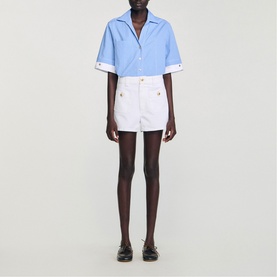 Patch Pocket Denim Shorts