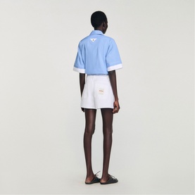 Patch Pocket Denim Shorts
