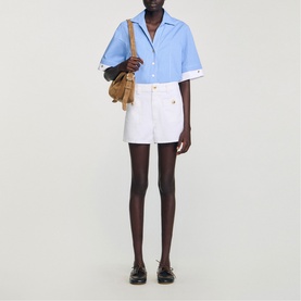 Patch Pocket Denim Shorts