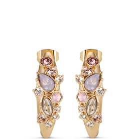 Mixed Stone Hoop Earrings