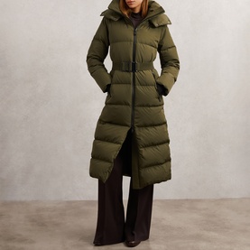 Colette Belted Longline Puffer Coat