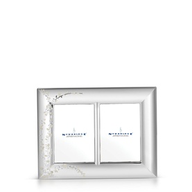 Large Floral Double Photo Frame