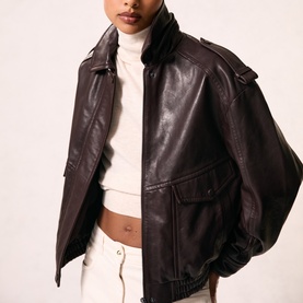 Peyton Oversized Leather Jacket