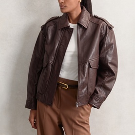 Peyton Oversized Leather Jacket