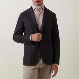 Single-Breasted Wool Shirt Jacket