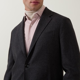 Single-Breasted Wool Shirt Jacket