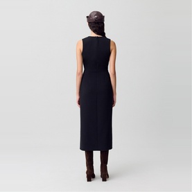Press Stud Slit Flared Dress