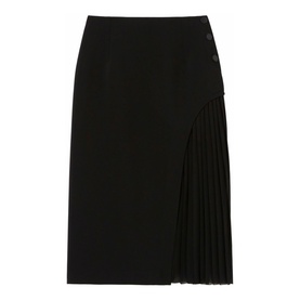 Pleat Detail Flared Skirt