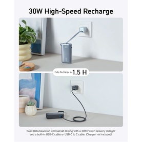 Nano Power Bank (30W Built-In USB-C Cable)