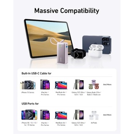Nano Power Bank (30W Built-In USB-C Cable)