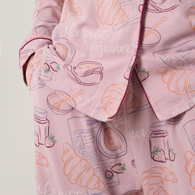 Breakfast Items Patterned Pyjama Set