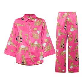 Cocktail Leopard Print Pyjama Set