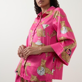 Cocktail Leopard Print Pyjama Set