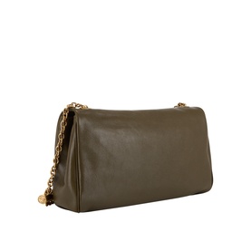Heritage Logo Plaque Leather Shoulder Bag