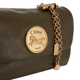 Heritage Logo Plaque Leather Shoulder Bag