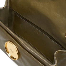 Heritage Logo Plaque Leather Shoulder Bag