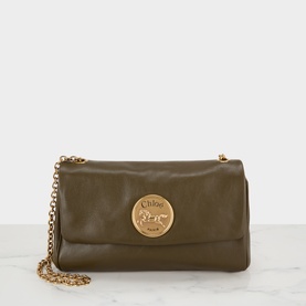 Heritage Logo Plaque Leather Shoulder Bag