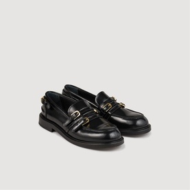 Buckle Leather Loafers