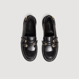 Buckle Leather Loafers