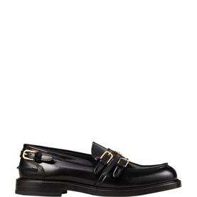 Buckle Leather Loafers