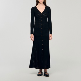 Scalloped Edge Knitted Dress