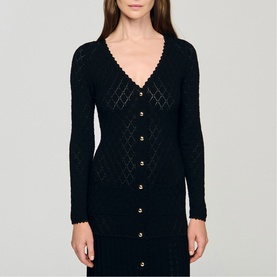 Scalloped Edge Knitted Dress