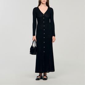 Scalloped Edge Knitted Dress