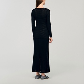 Scalloped Edge Knitted Dress