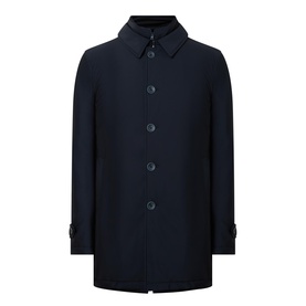 Layered Button-Down Raincoat