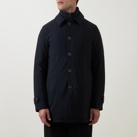 Layered Button-Down Raincoat