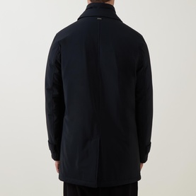 Layered Button-Down Raincoat