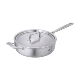 Kuhn Rikon Culinary Fiveply Saute Pan With Lid Uncoated 24cm