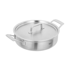 Kuhn Rikon Culinary Fiveply Chef's Pan With Lid Uncoated 28cm